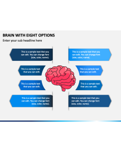 Brain with Eight Options PPT Slide 1