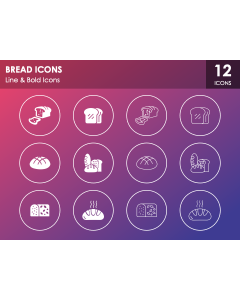 Bread Icons PPT Slide 1