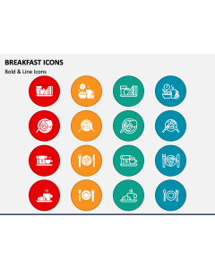 Breakfast Icons PPT Slide 1