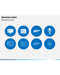 Breaking News Icons PPT Slide 1