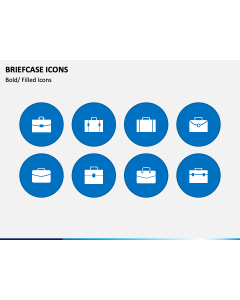 Briefcase Icons PPT Slide 1