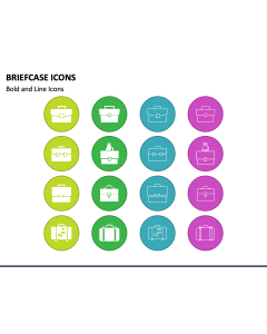 Briefcase Icons PPT Slide 1