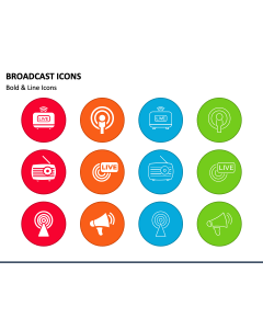 Broadcast Icons PPT Slide 1