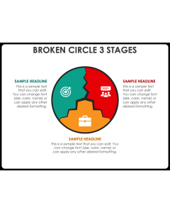 Broken Circle 3 Stages PPT Slide 1