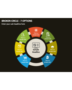 Broken Circle - 7 Options PPT Slide 1