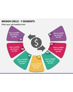 Broken Circle - 7 Segments PPT Slide 1