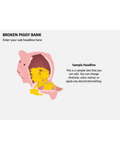 Broken Piggy Bank PPT Slide 1