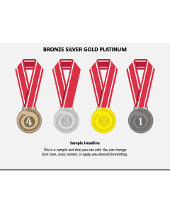Bronze Silver Gold Platinum PPT Slide 1