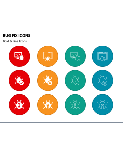 Bug Fix Icons PPT Slide 1