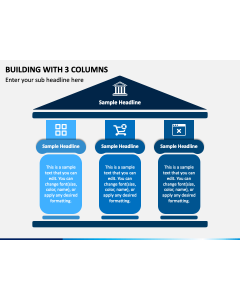 Building with 3 Columns PPT Slide 1