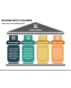Building with 4 Columns PPT Slide 1