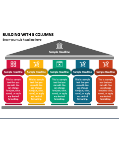 Building with 5 Columns PPT Slide 1
