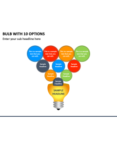 Bulb with 10 Options PPT Slide 1