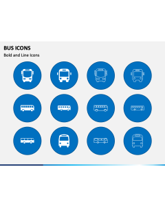 Bus Icons PPT Slide 1