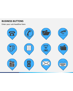 Business buttons PPT slide 1