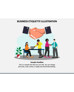 Business Etiquette Illustration PPT Slide 1