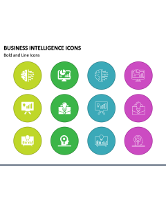 Business Intelligence Icons PPT Slide 1