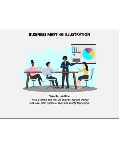 Business Meeting Illustration PPT Slide 1