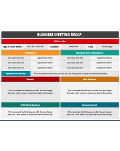 Business Meeting Recap PPT Slide 1