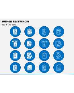 Business Review Icons PPT Slide 1