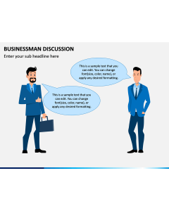 Businessman Discussion PPT Slide 1