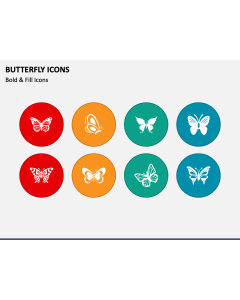 Butterfly Icons PPT Slide 1
