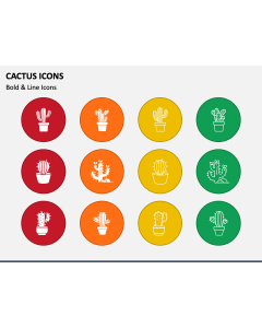 Cactus Icons PPT Slide 1