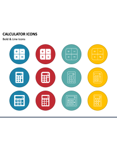 Calculator Icons PPT Slide 1