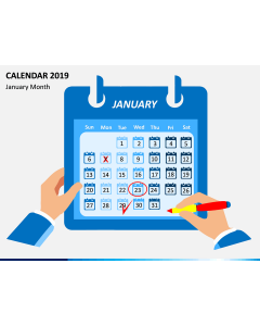 Calendar 2019 - Type 1 PPT Slide 1