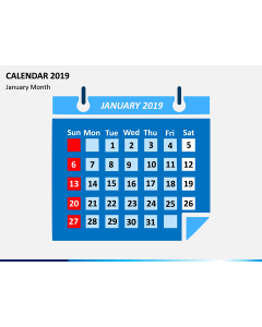 Calendar 2019 - Type 2 PPT Slide 1