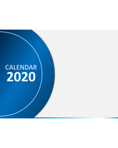 Calendar 2020 - Type 3 PPT Slide 1