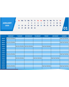 Calendar 2020 Weekly Schedule PPT Slide 1