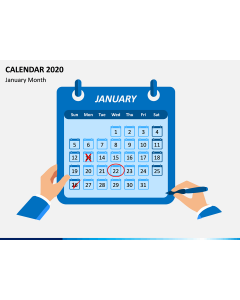 Calendar 2020 - Type 1 PPT Slide 1