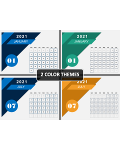 Calendar 2021 Type 4 PPT Cover Slide
