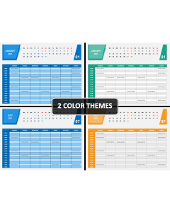 Calendar 2021 Weekly Schedule PPT Cover Slide