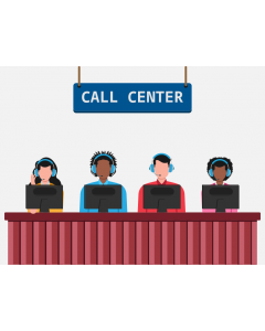 Call Center Illustration PPT Slide 1