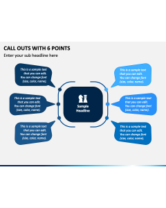 Call Outs with 6 Points PPT Slide 1