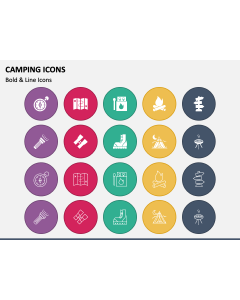 Camping Icons PPT Slide 1