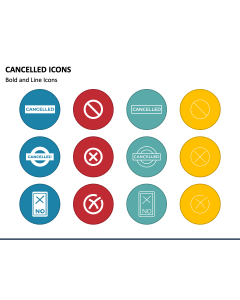 Cancelled Icons PPT Slide 1