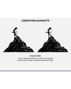 Career Peak - Silhouette PPT Slide 1