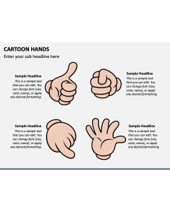 Cartoon Hands PPT Slide 1