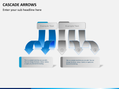 Cascade arrows PPT slide 1