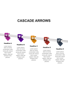 Cascade Arrows Slides PPT Thumbnail