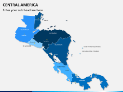 Central america map PPT slide 1