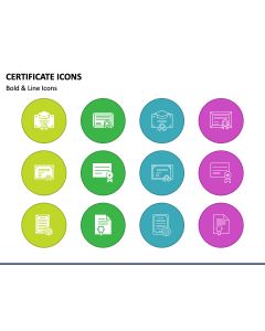 Certificate Icons PPT Slide 1