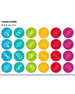 Chain Icons PPT Slide 1