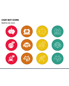 Chat Bot Icons PPT Slide 1