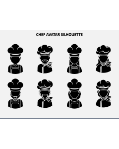 Chef Avatar Silhouette PPT Slide 1