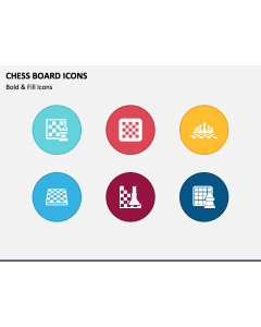 Chess Board Icons PPT Slide 1