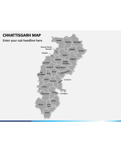Chhattisgarh Map PPT Slide 1